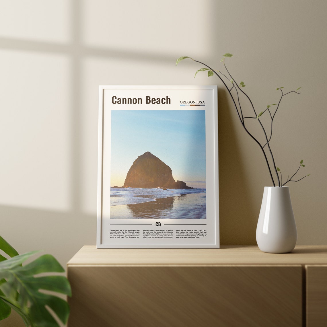 Cannon Beach Print Cannon Beach Poster Cannon Beach Wall Art Oil Painting Poster City Print City Artwork Travel Artwork Travel Wall Art - Image 2