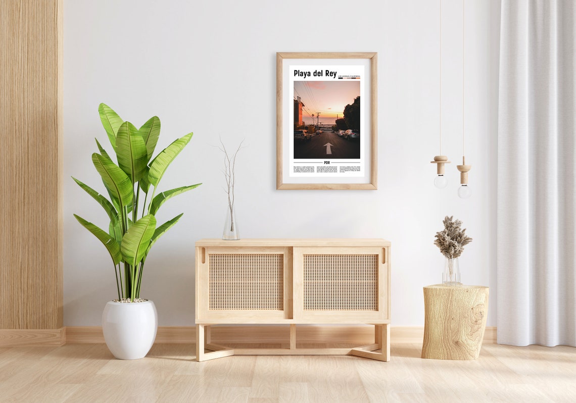Playa Del Rey Print Playa Del Rey Poster Playa Del Rey Wall Art Minimal Travel Print Minimal City Poster Destination Oil Painting Poster - Image 3