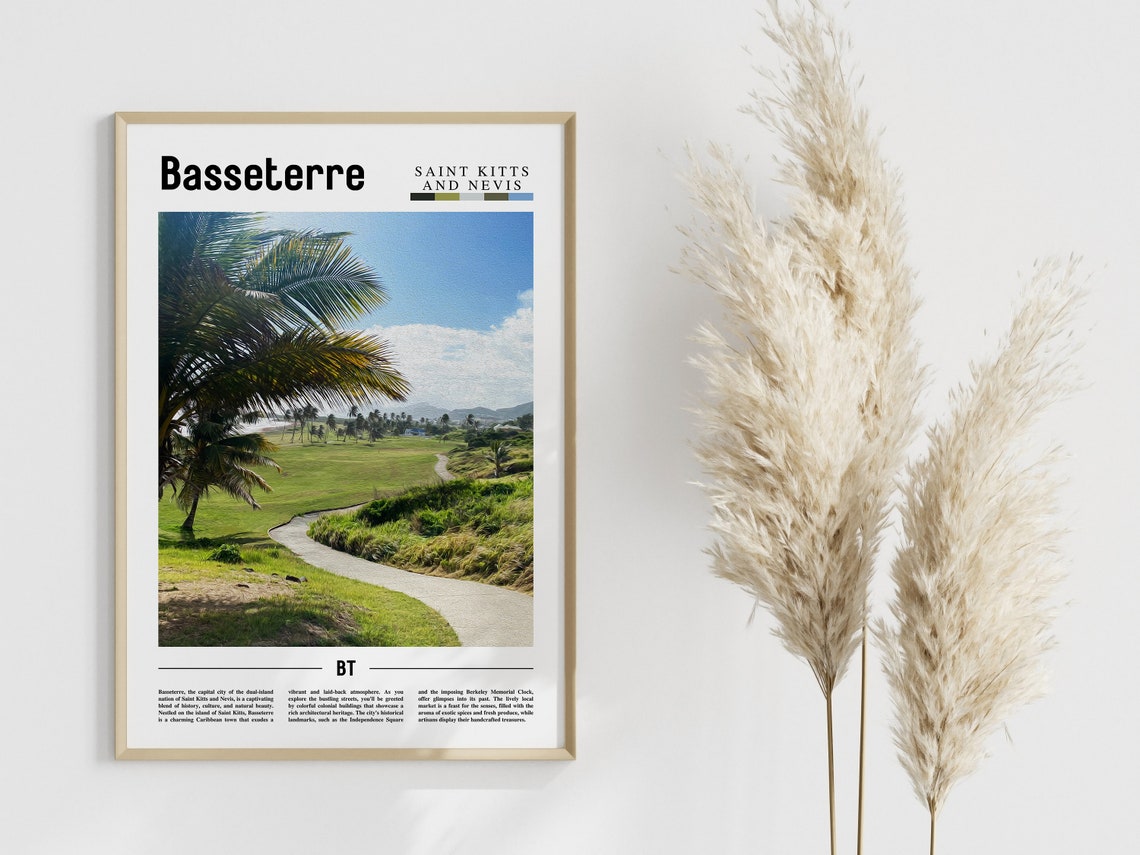 Basseterre Caribbean Travel Poster - Image 4