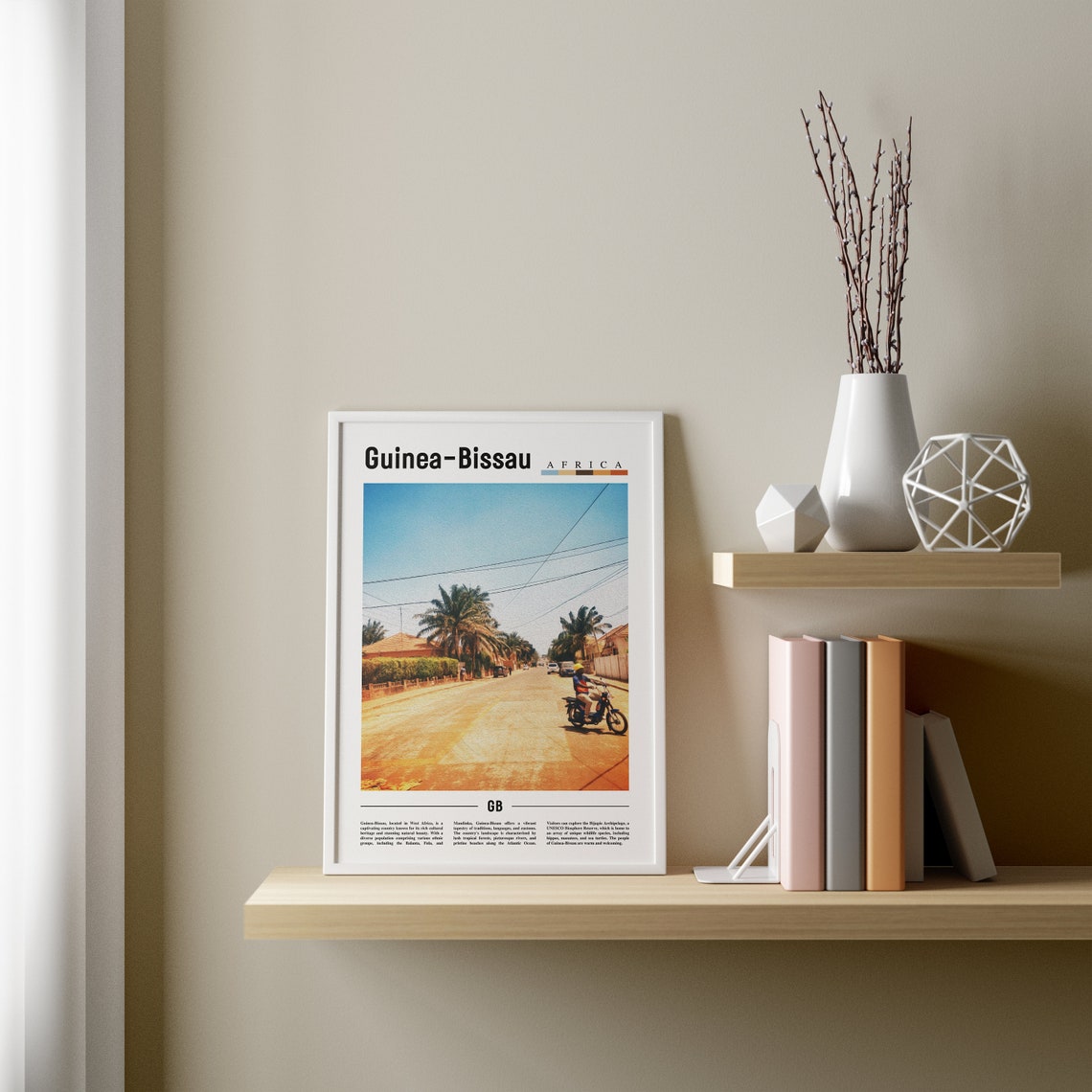 Guinea Bissau Poster Guinea Bissau Print Guinea Bissau Wall Art Minimal Travel Print Travel Destination Oil Painting Poster - Image 4