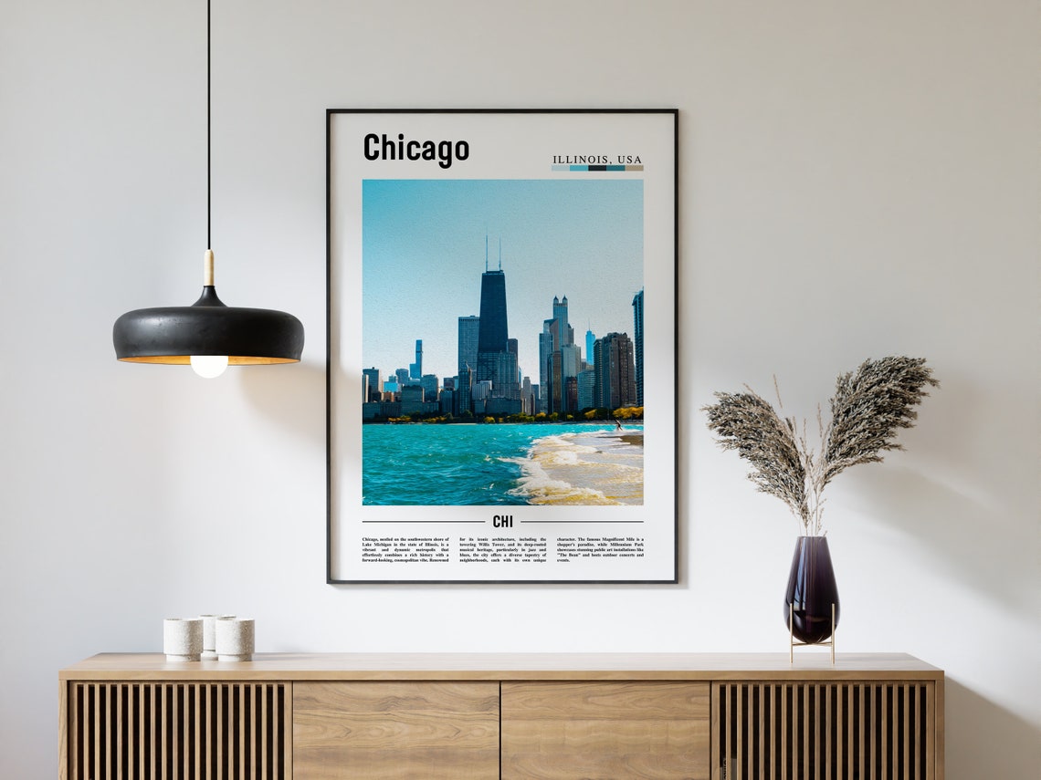 Chicago Print Chicago Poster Chicago Wall Art United States Photo United States Poster United States Print - Image 4