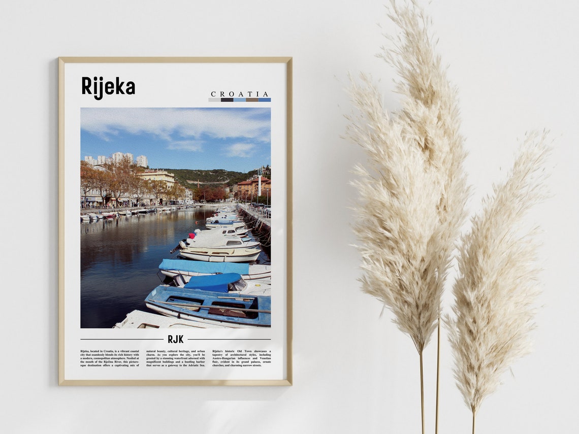 Rijeka Poster Rijeka Print Rijeka Wall Art Europe Photo Europe Poster Europe Print Travel Poster - Image 4