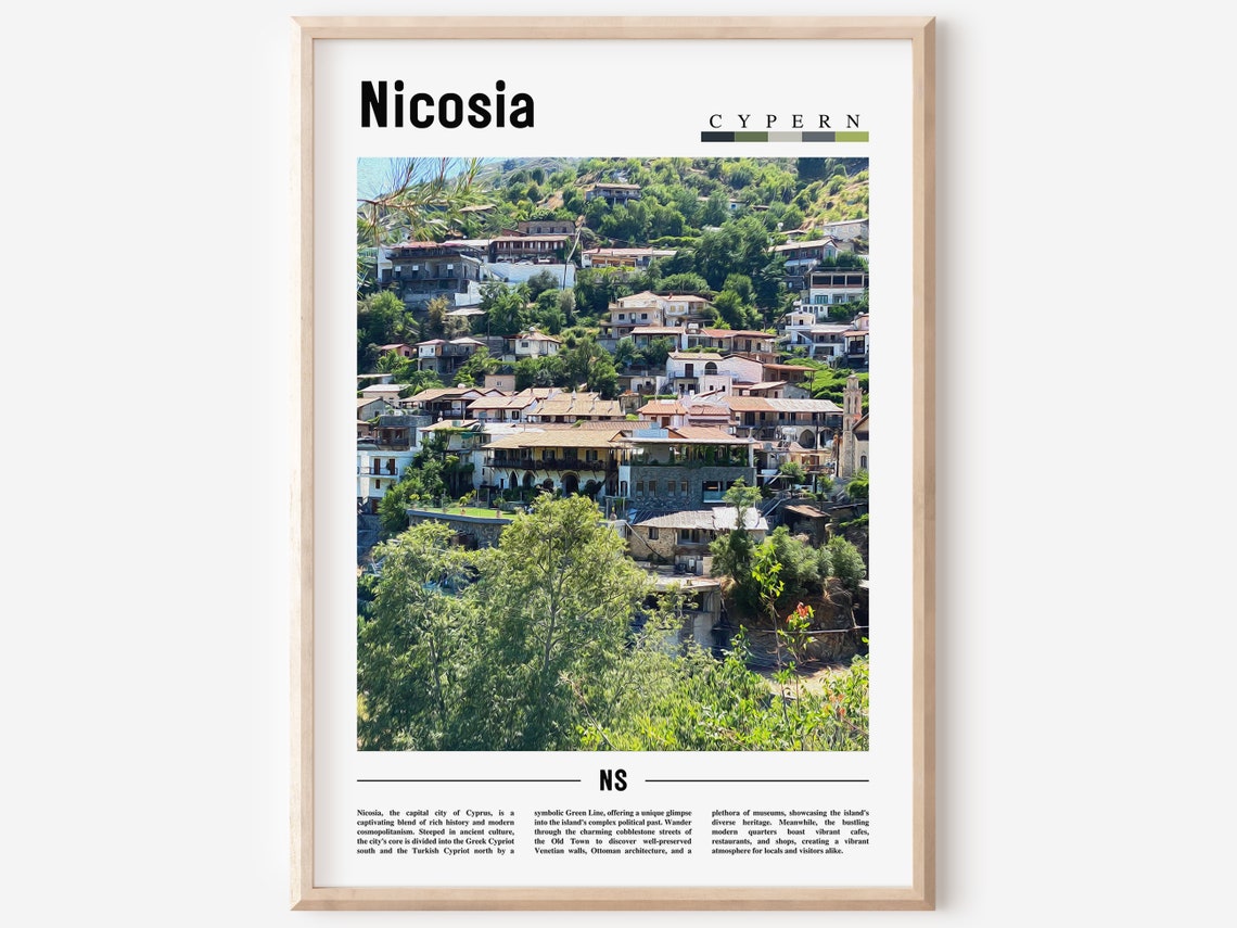 Nicosia Poster Nicosia Print Nicosia Wall Art Minimal Travel Print Travel Destination Oil Painting Poster