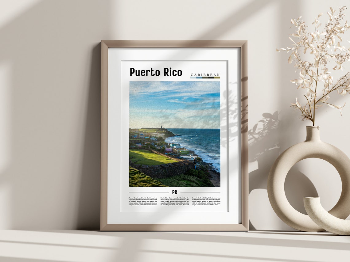 Puerto Rico Poster Puerto Rico Print Puerto Rico Wall Art Caribbean Photo Caribbean Poster Caribbean Print Travel Poster - Image 3