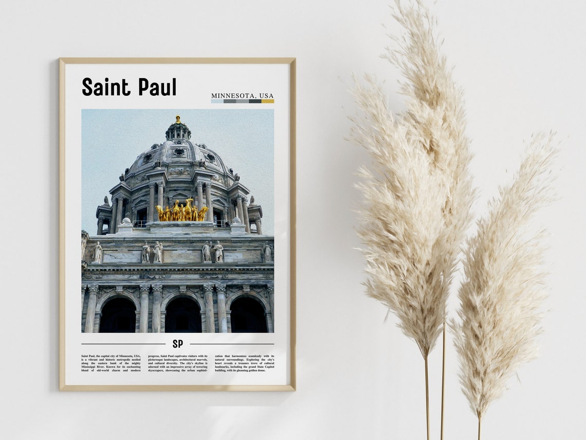Saint Paul Poster Saint Paul Print Saint Paul Wall Art United States Photo United States Poster United States Print - Image 4