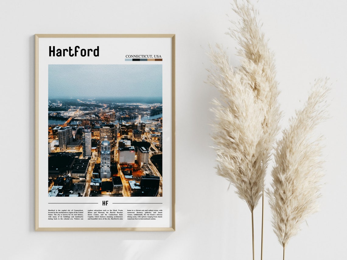 Hartford Poster Hartford Print Hartford Wall Art United States Photo United States Poster United States Print - Image 3