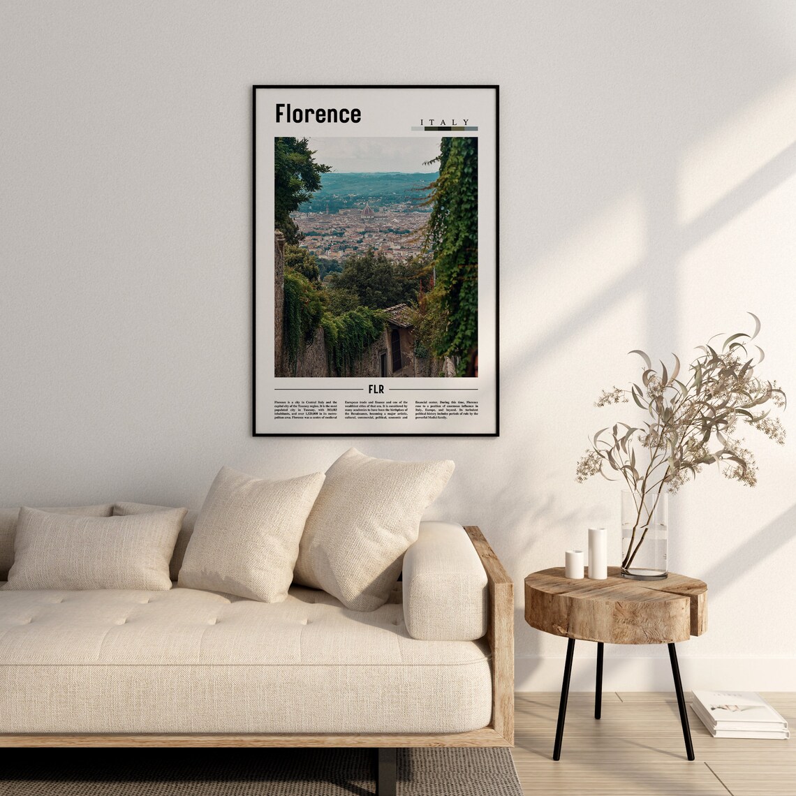 Florence Minimal Travel Poster, Italy Photo - Image 2