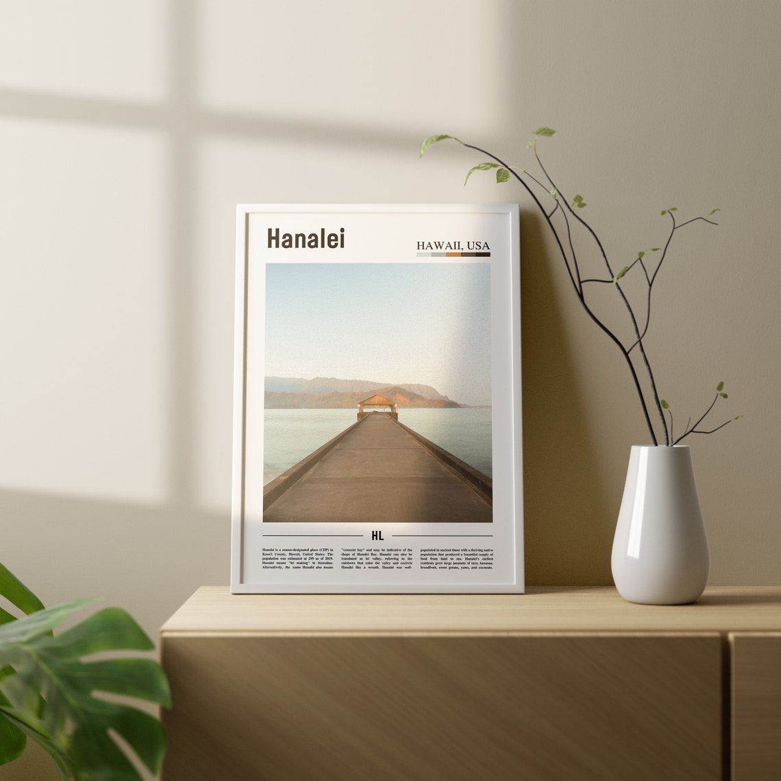 Hanalei Print Hanalei Poster Hanalei Wall Art Oil Painting Poster Colorful City Print City Artwork Travel Artwork Travel Wall Art - Image 2