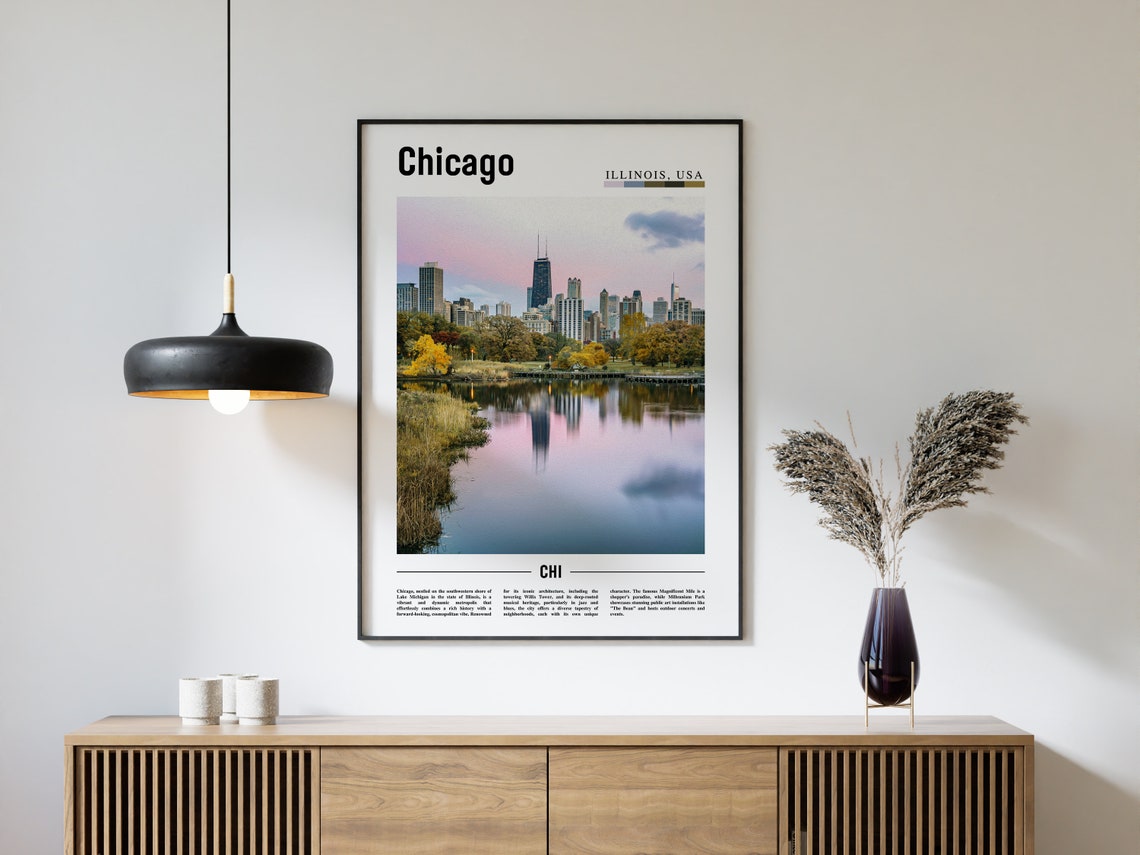 Chicago Print Chicago Poster Chicago Wall Art United States Photo United States Poster United States Print - Image 4