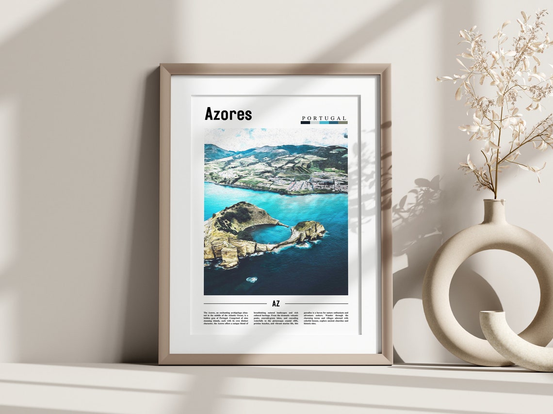 Azores Poster Azores Print Azores Wall Art Europe Photo Europe Poster Europe Print Travel Poster - Image 2