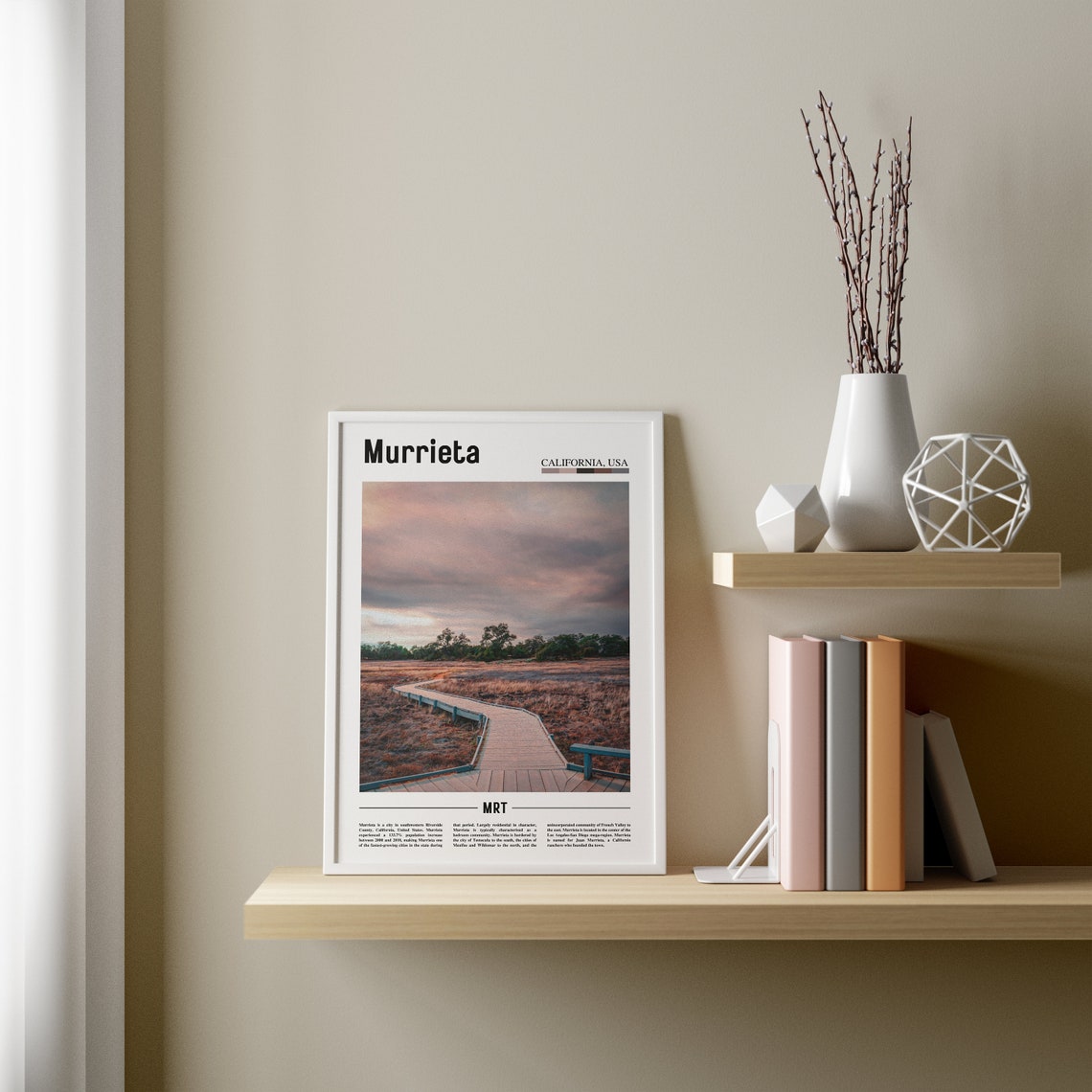 Murrieta Print Murrieta Poster Murrieta Wall Art Minimal Travel Print Minimal City Poster Travel Destination Print Oil Painting Poster - Image 2