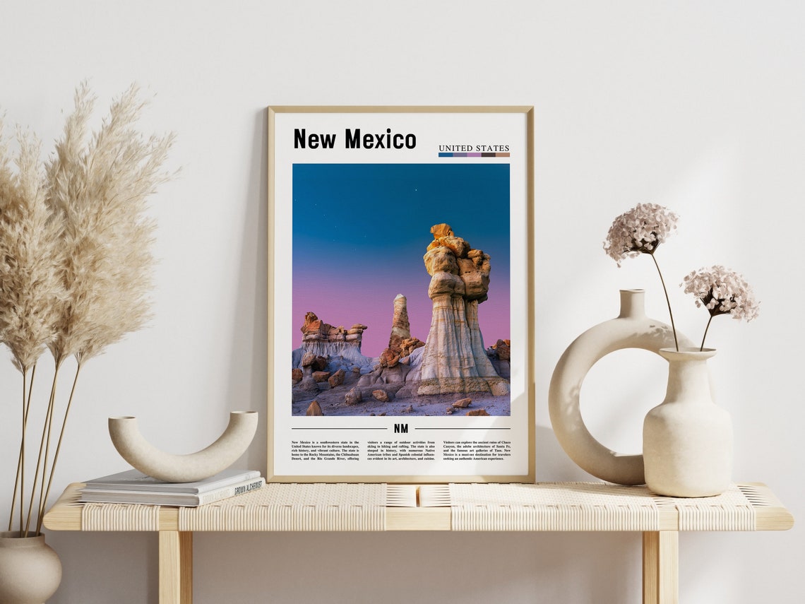 New Mexico Poster New Mexico Print New Mexico Wall Art United States Photo United States Poster United States Print - Image 5