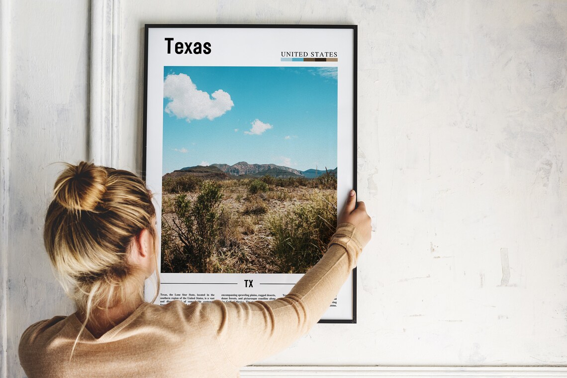 Texas Poster, United States Travel Poster - Image 5