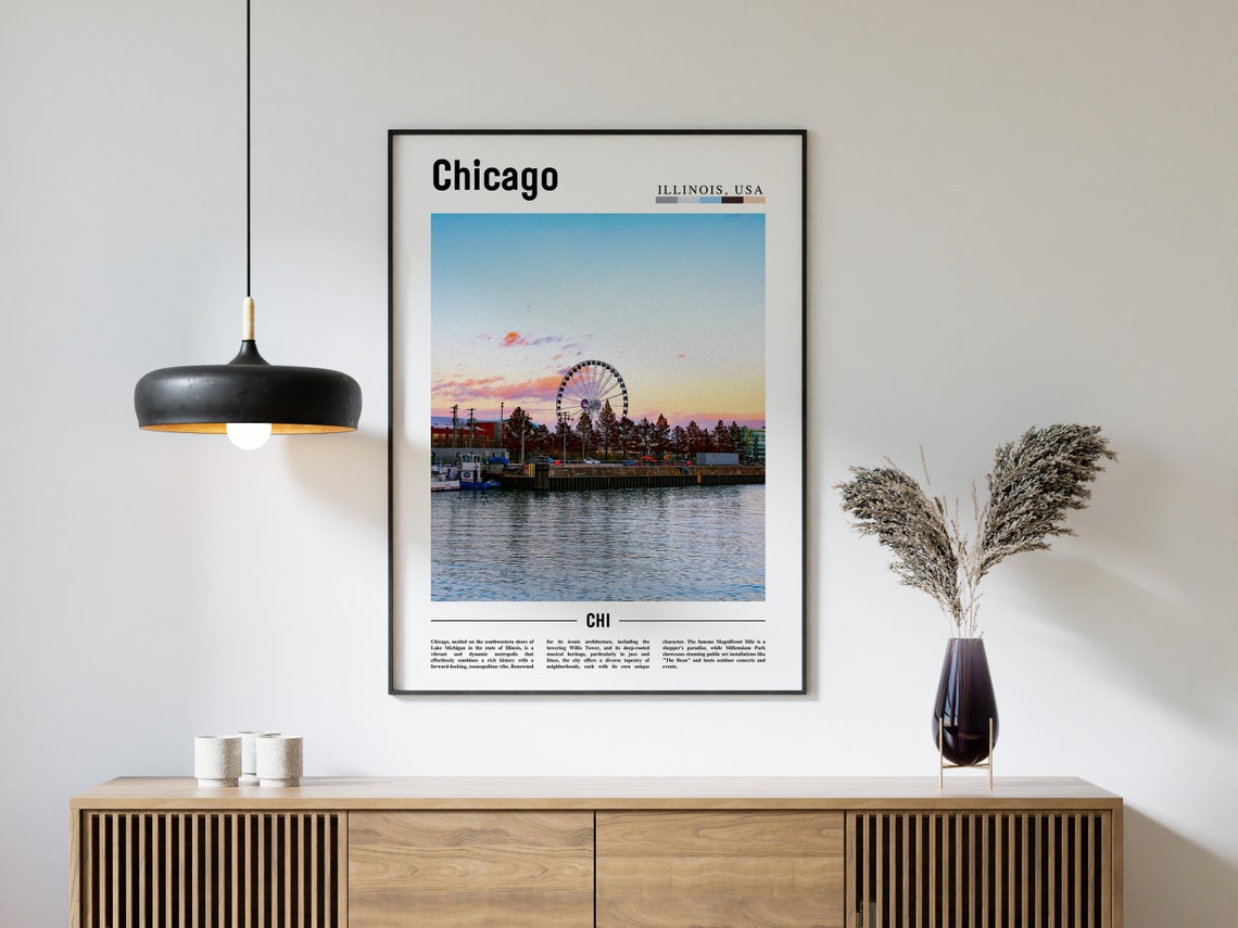 Chicago Print Chicago Poster Chicago Wall Art United States Photo United States Poster United States Print - Image 4