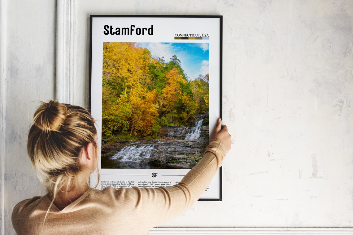Stamford Poster Stamford Print Stamford Wall Art United States Photo United States Poster United States Print - Image 4