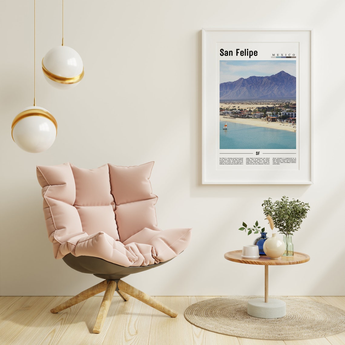 San Felipe Poster San Felipe Print San Felipe Wall Art Minimal Travel Print Travel Destination Oil Painting Poster - Image 6