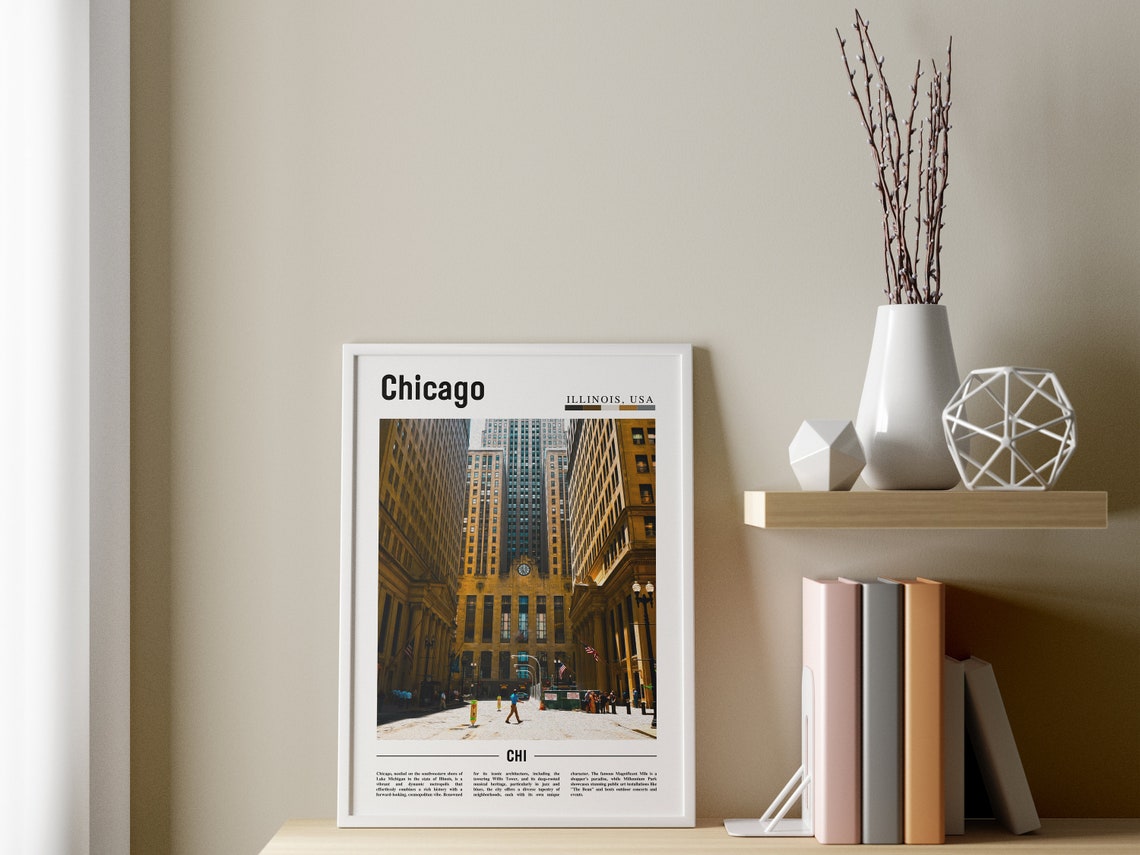 Chicago Print Chicago Poster Chicago Wall Art United States Photo United States Poster United States Print - Image 3