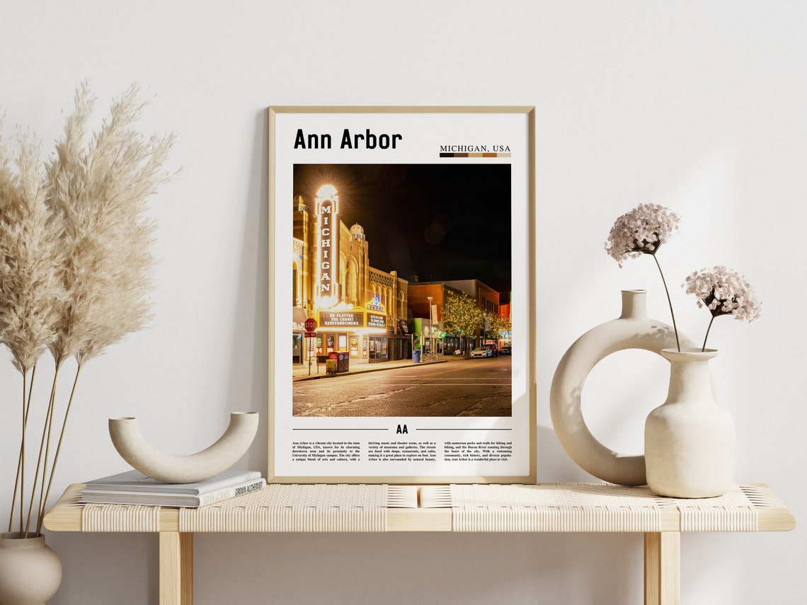 Ann Arbor Poster Ann Arbor Print Ann Arbor Wall Art United States Photo United States Poster United States Print - Image 5