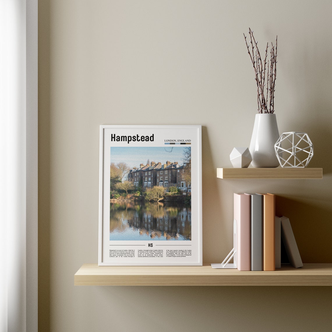 Hampstead Print Hampstead Poster Hampstead Wall Art Oil Painting Poster Colorful City Print City Artwork Travel Artwork Travel Wall Art - Image 3