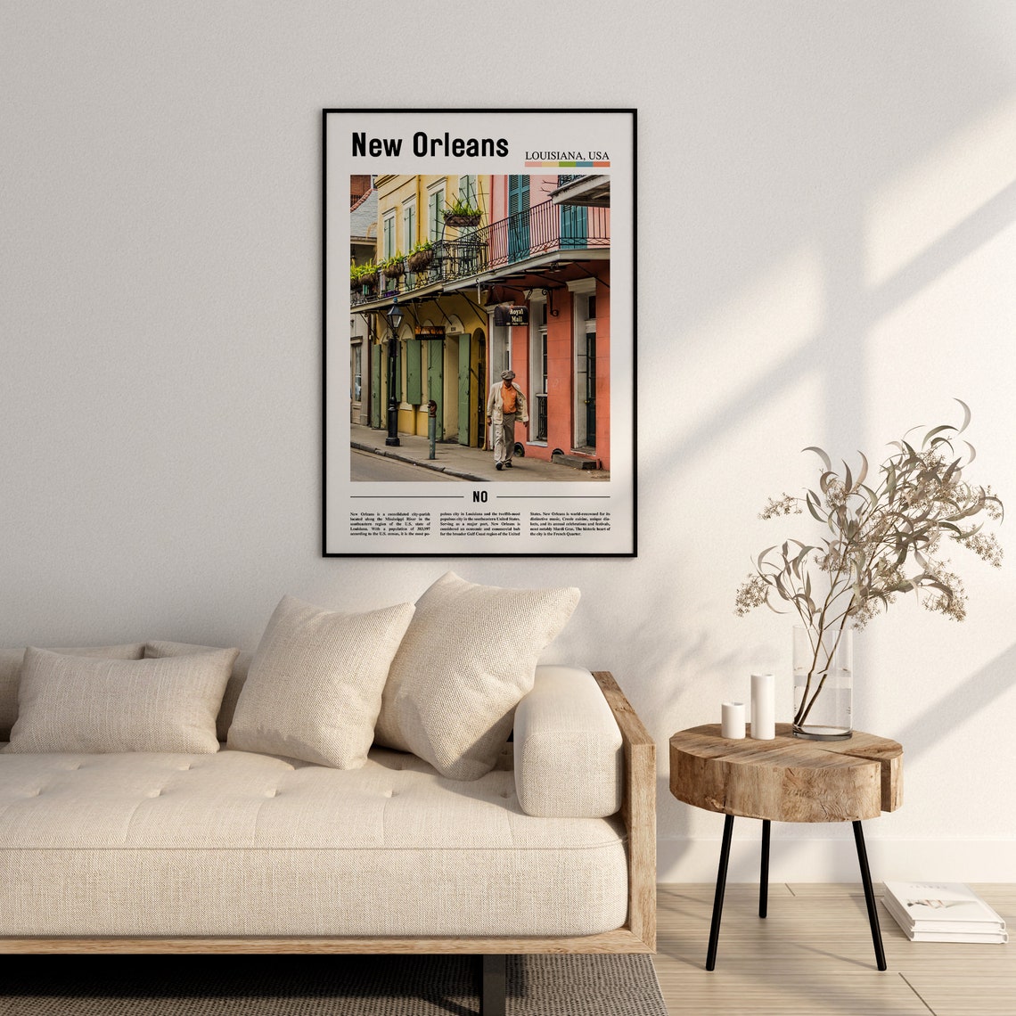 New Orleans Print New Orleans Poster New Orleans Wall Art Minimal Travel Print Minimal City Poster Oil Painting Poster - Image 2