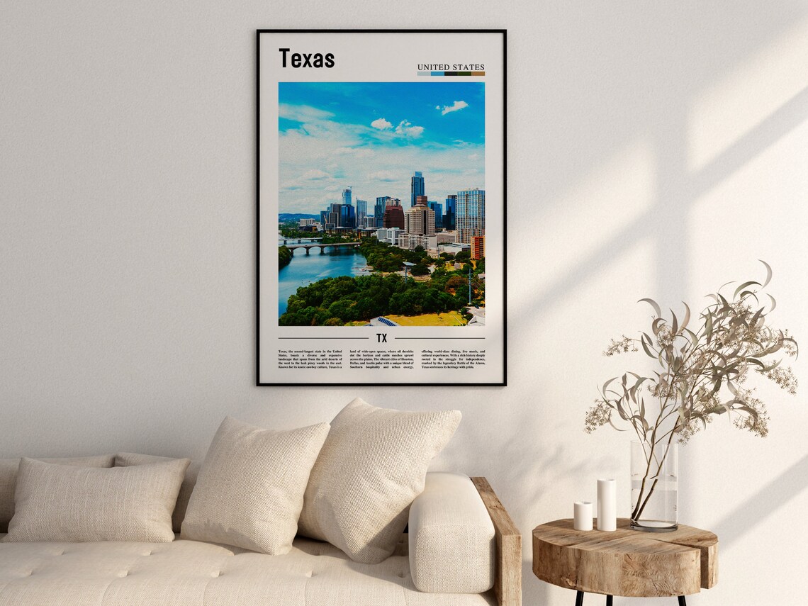 Texas Poster, United States Travel Poster - Image 2