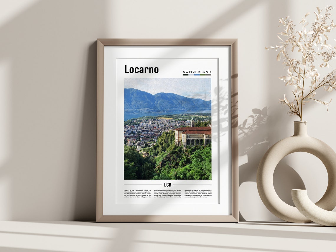 Locarno Poster Locarno Print Locarno Wall Art Europe Photo Europe Poster Europe Print Travel Poster - Image 3
