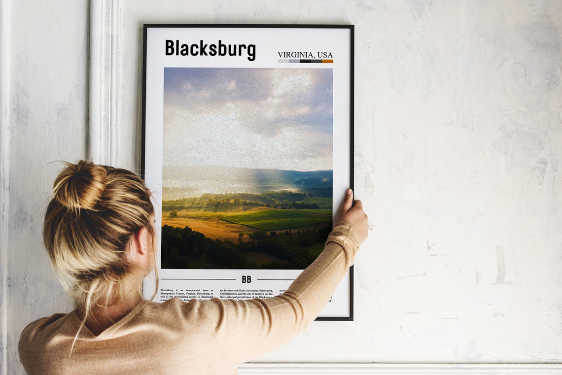 Blacksburg Poster Blacksburg Print Blacksburg Wall Art United States Photo United States Poster United States Print - Image 4