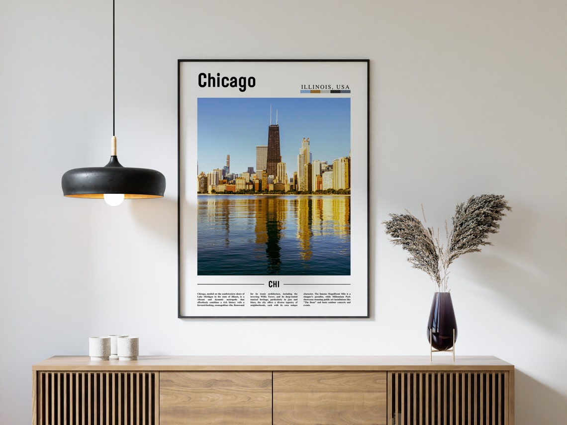 Chicago Print Chicago Poster Chicago Wall Art United States Photo United States Poster United States Print - Image 4