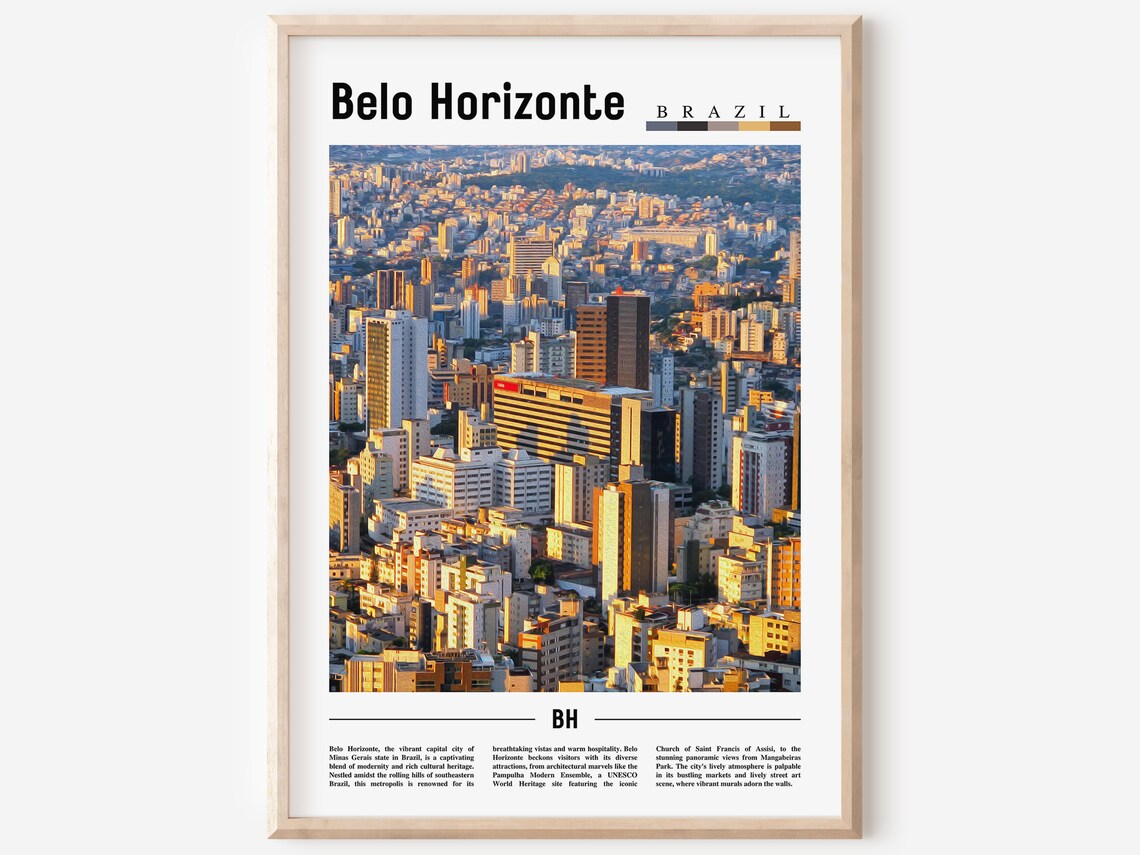 Belo Horizonte Travel Poster, South America
