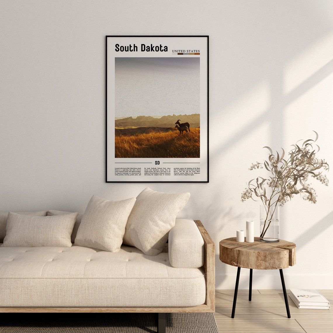 South Dakota Poster South Dakota Print South Dakota Wall Art United States Photo United States Poster United States Print - Image 2