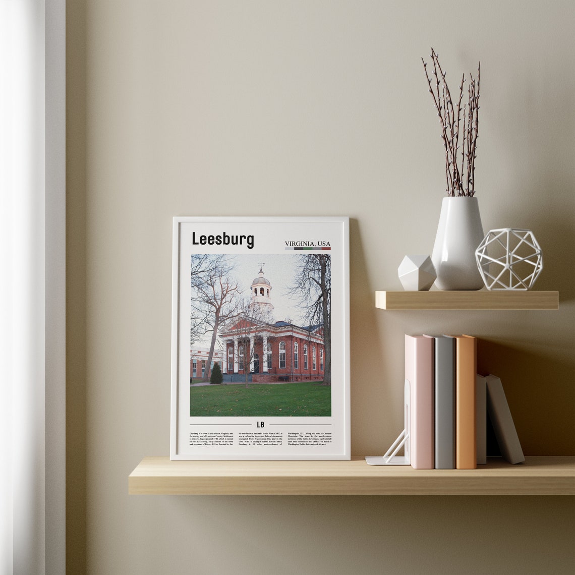 Leesburg Print Leesburg Poster Leesburg Wall Art Oil Painting Poster Colorful City Print City Artwork Travel Artwork Travel Wall Art - Image 3