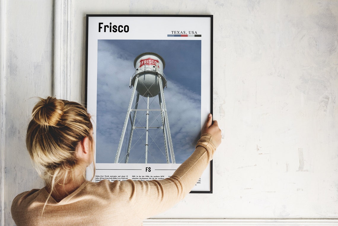 Frisco Print Frisco Poster Frisco Wall Art Minimal Travel Print Minimal City Poster Travel Destination City Print Oil Painting Poster - Image 4