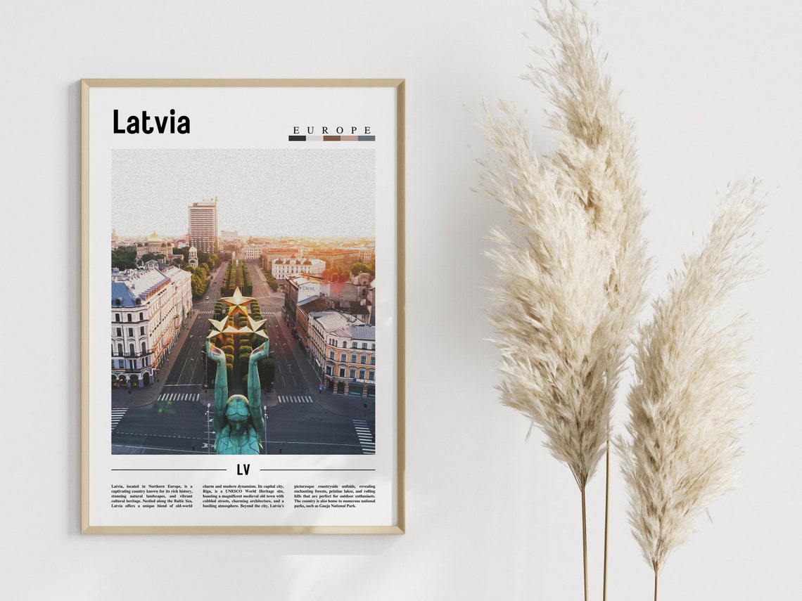 Latvia Poster Latvia Print Latvia Wall Art Europe Photo Europe Poster Europe Print Travel Poster - Image 4