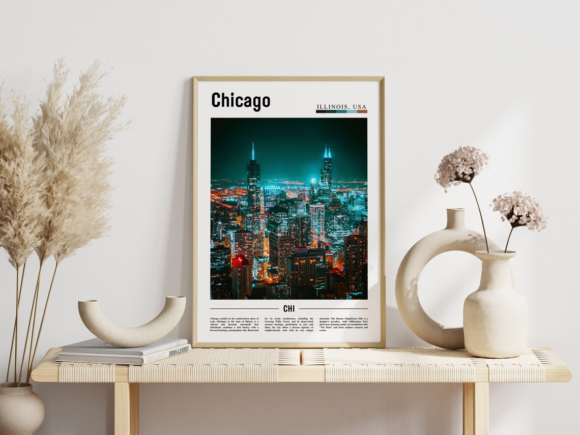 Chicago Print Chicago Poster Chicago Wall Art United States Photo United States Poster United States Print - Image 6
