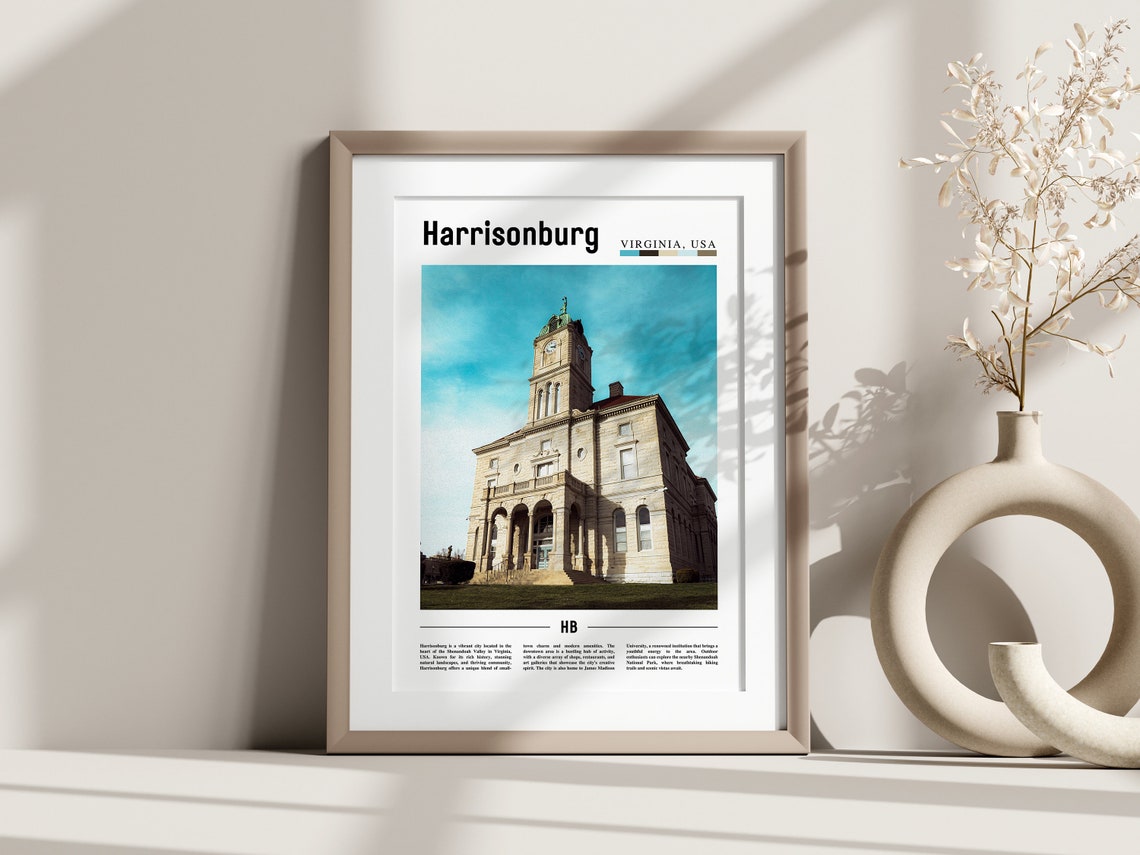 Harrisonburg Poster Harrisonburg Print Harrisonburg Wall Art United States Photo United States Poster United States Print - Image 3