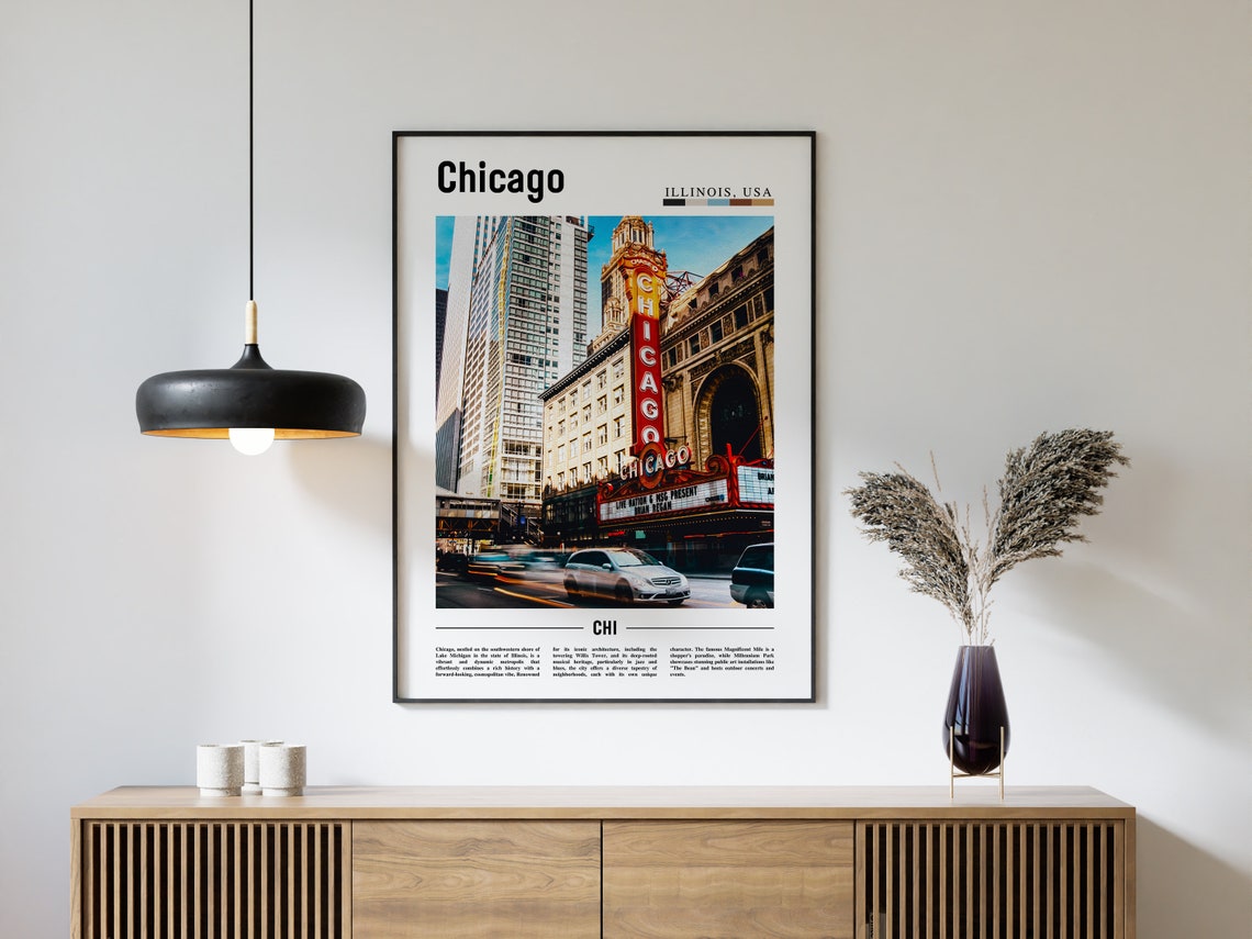 Chicago Print Chicago Poster Chicago Wall Art United States Photo United States Poster United States Print - Image 4