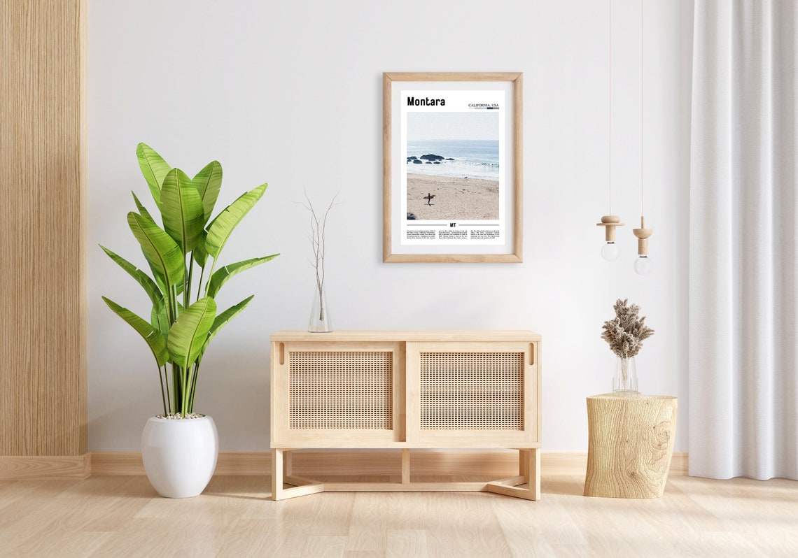 Montara Print Montara Poster Montara Wall Art Minimal Travel Print Minimal City Poster Travel Destination City Print Oil Painting Poster - Image 3