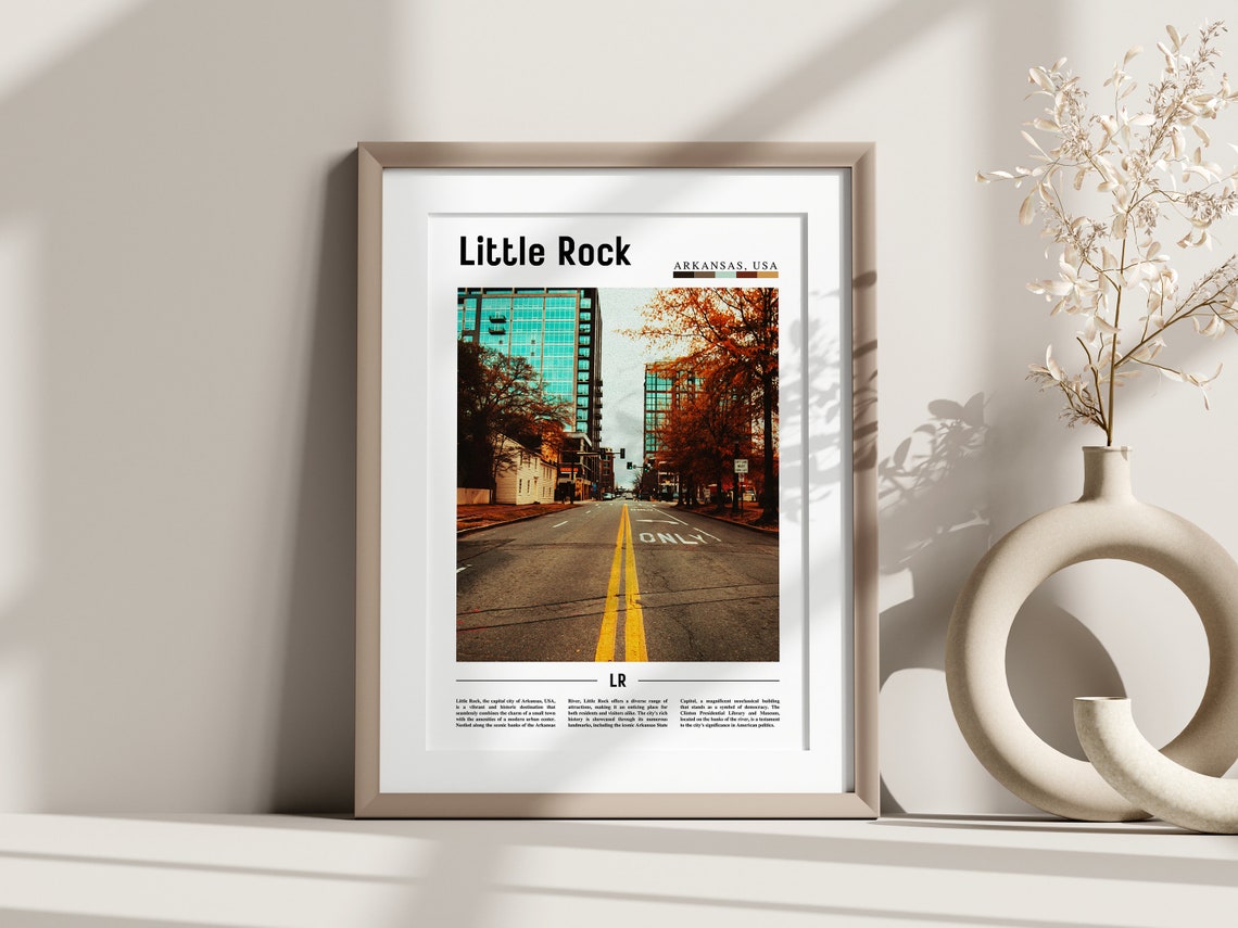 Little Rock Poster Little Rock Print Little Rock Wall Art United States Photo United States Poster United States Print - Image 3