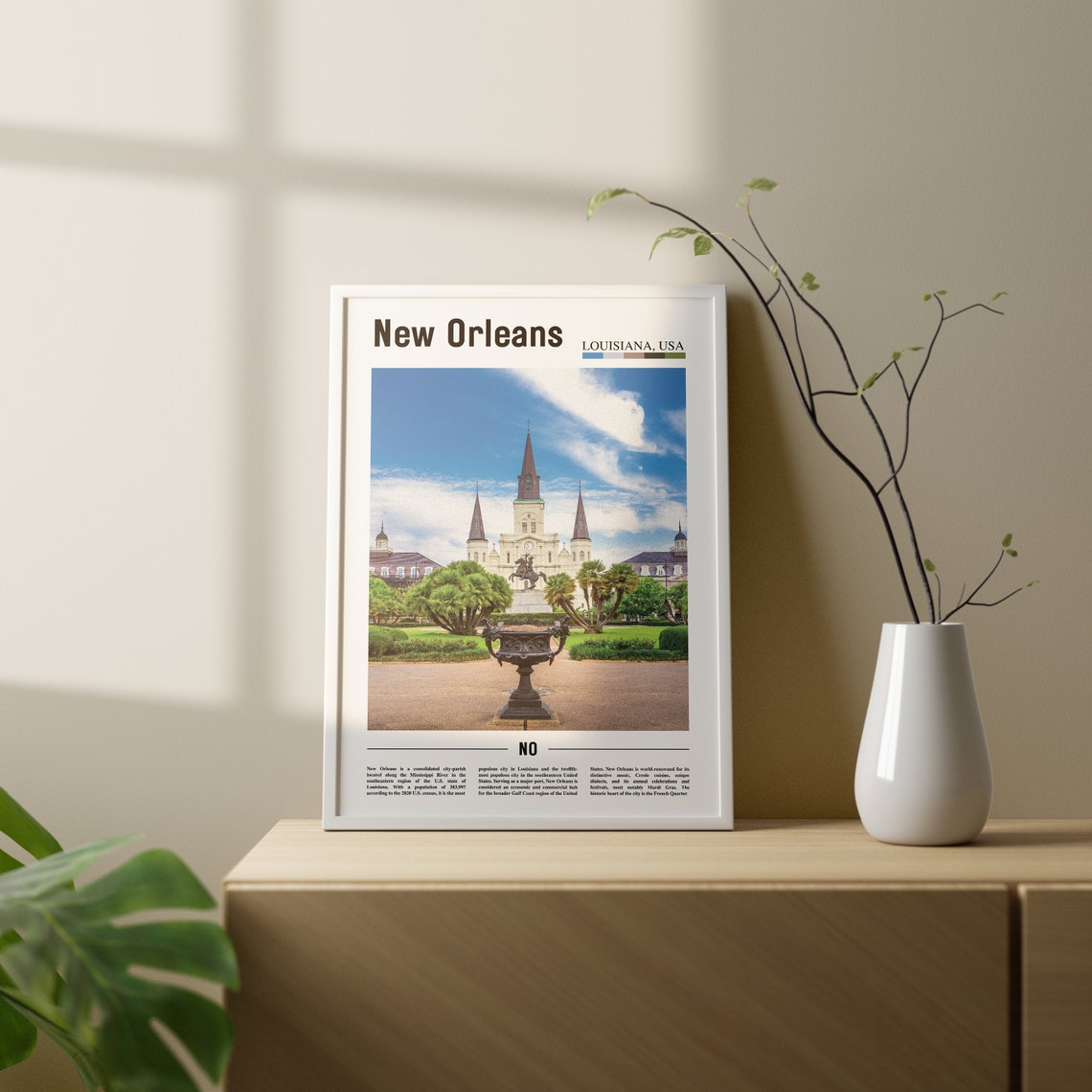 New Orleans Print New Orleans Poster New Orleans Wall Art Oil Painting Poster City Print City Artwork Travel Artwork Travel Wall Art - Image 3
