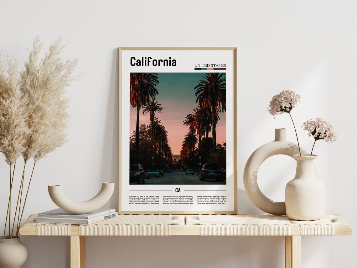 California Minimal Travel Destination Poster - Image 6