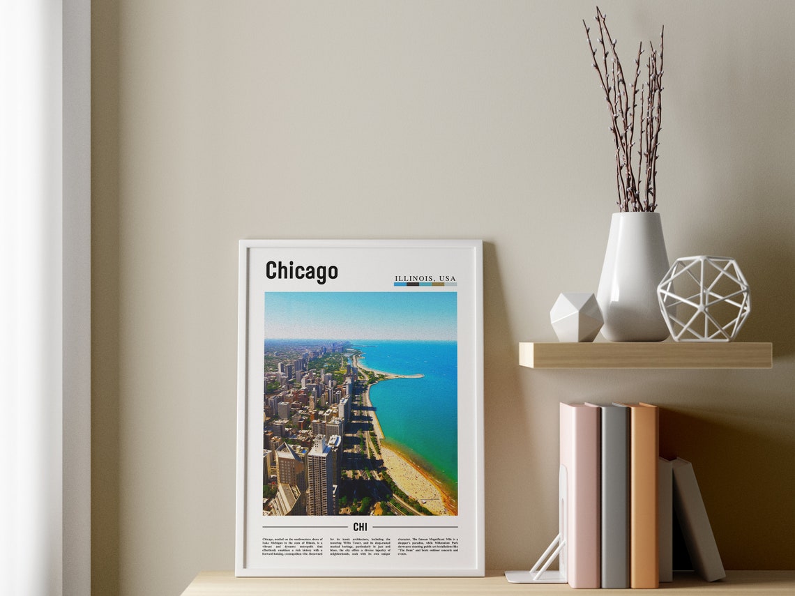 Chicago Print Chicago Poster Chicago Wall Art United States Photo United States Poster United States Print - Image 3