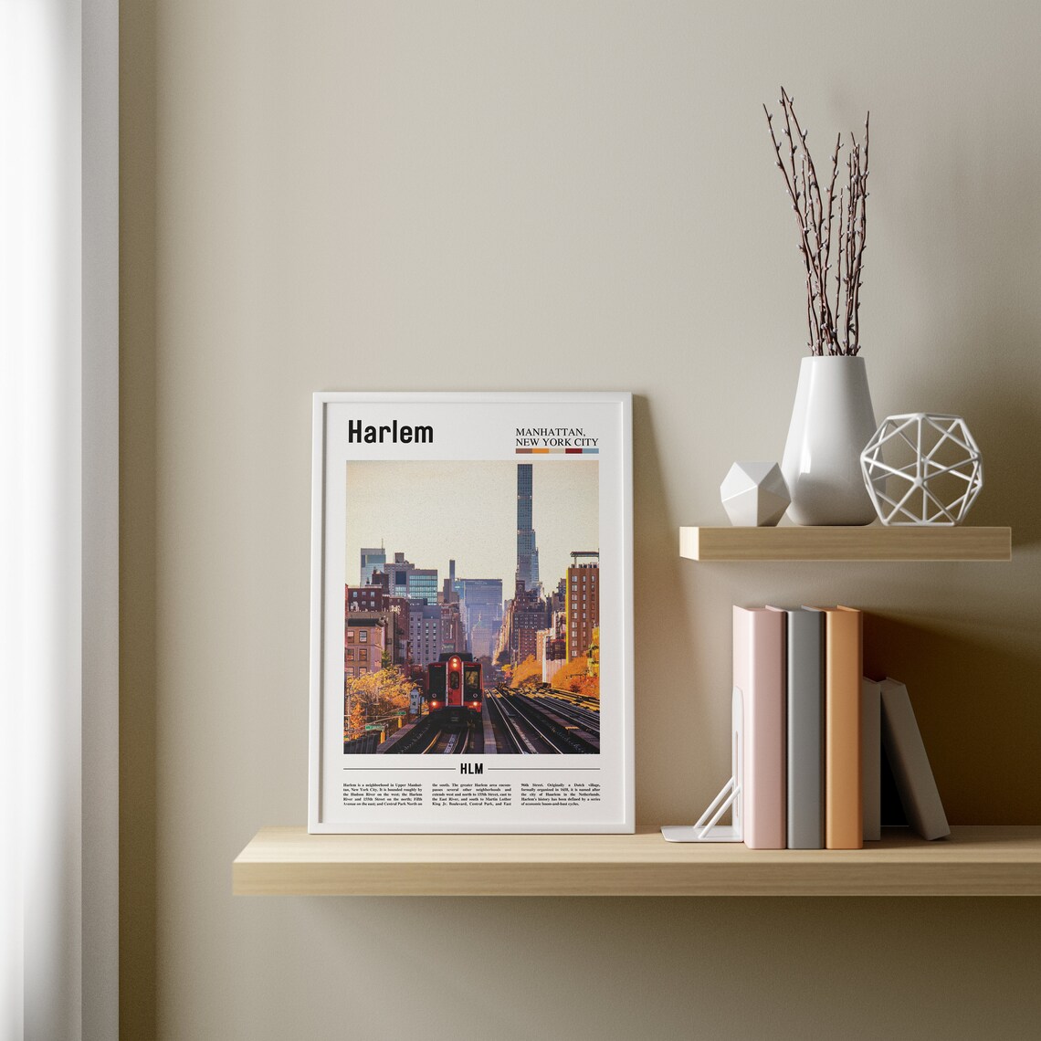 Harlem Oil Painting Poster, Colorful City Artwork - Image 3