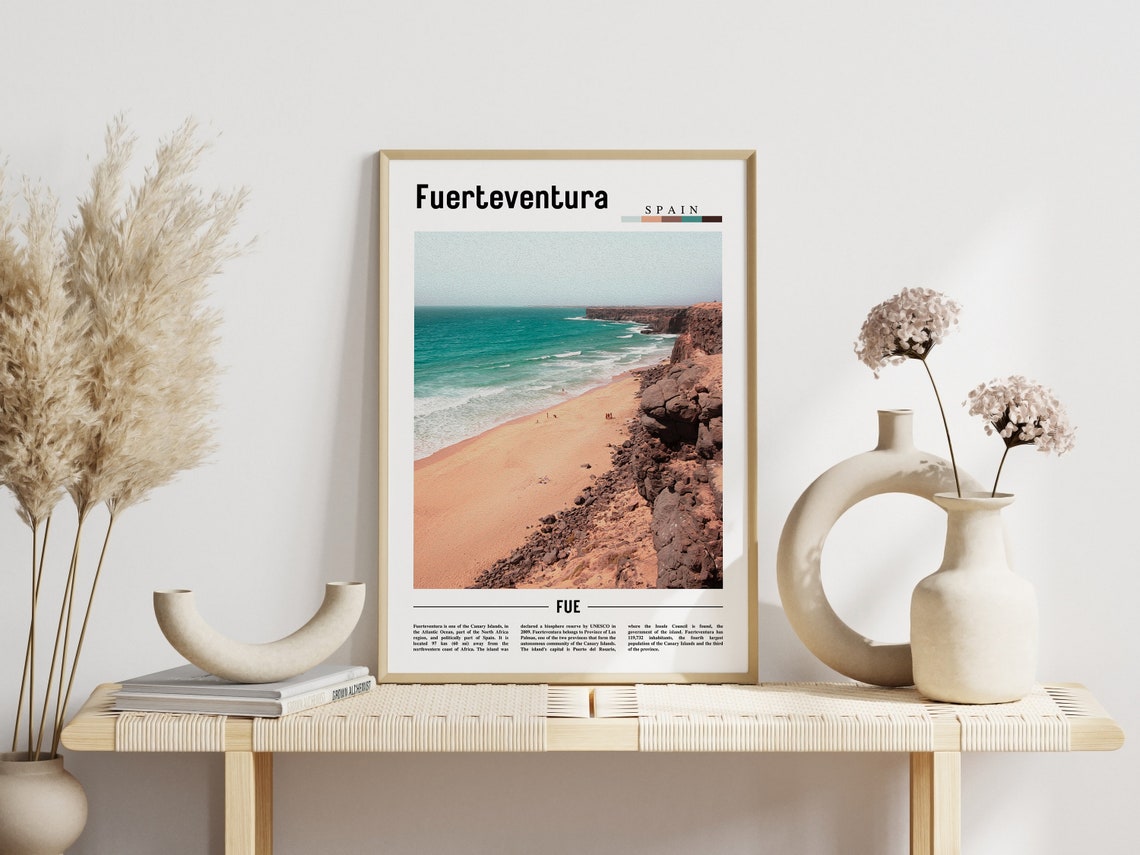 Fuerteventura Poster Fuerteventura Print Fuerteventura Wall Art Spain Photo Spain Poster Spain Print Minimal Travel Poster - Image 5