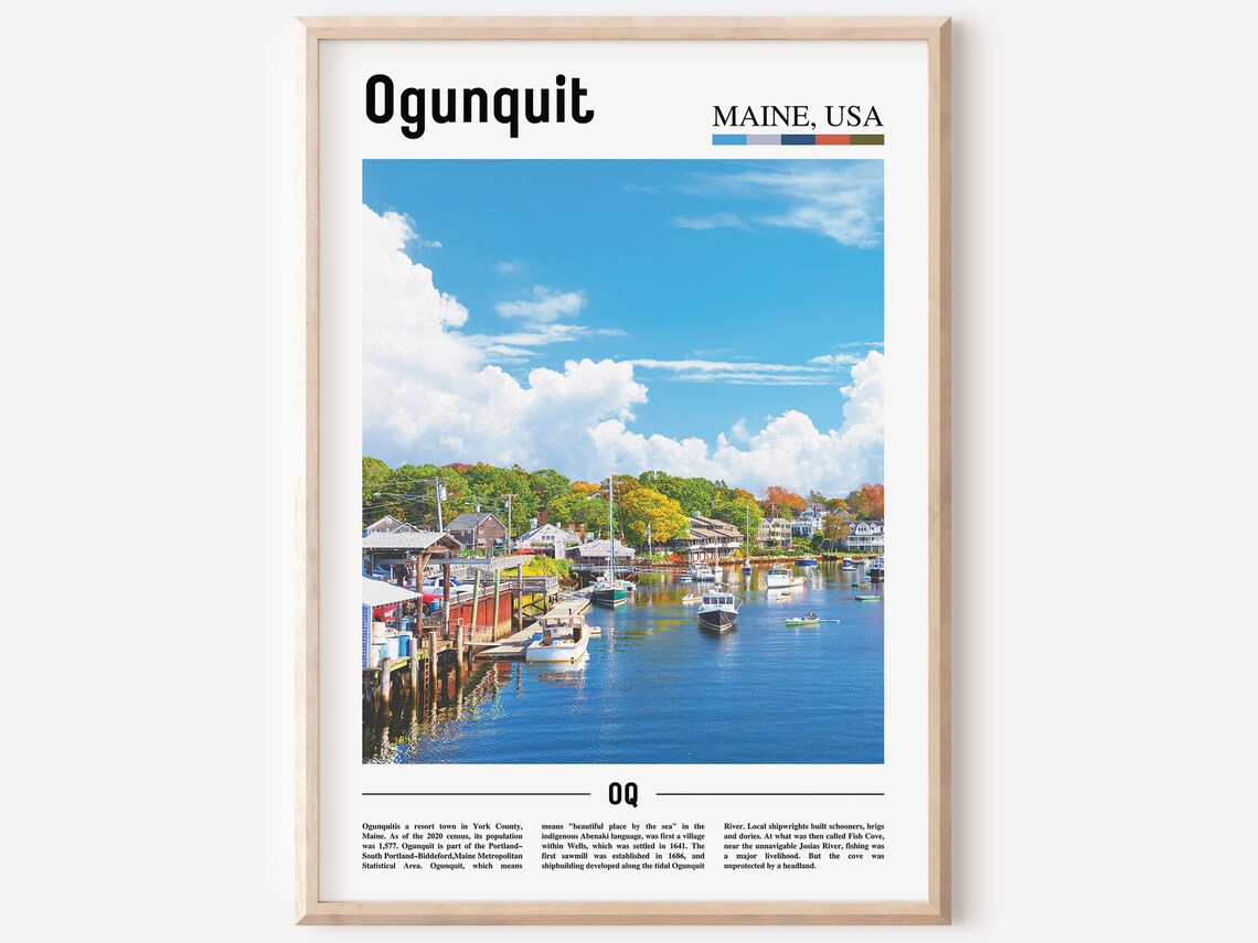 Ogunquit, Colorful City Artwork, Travel Poster