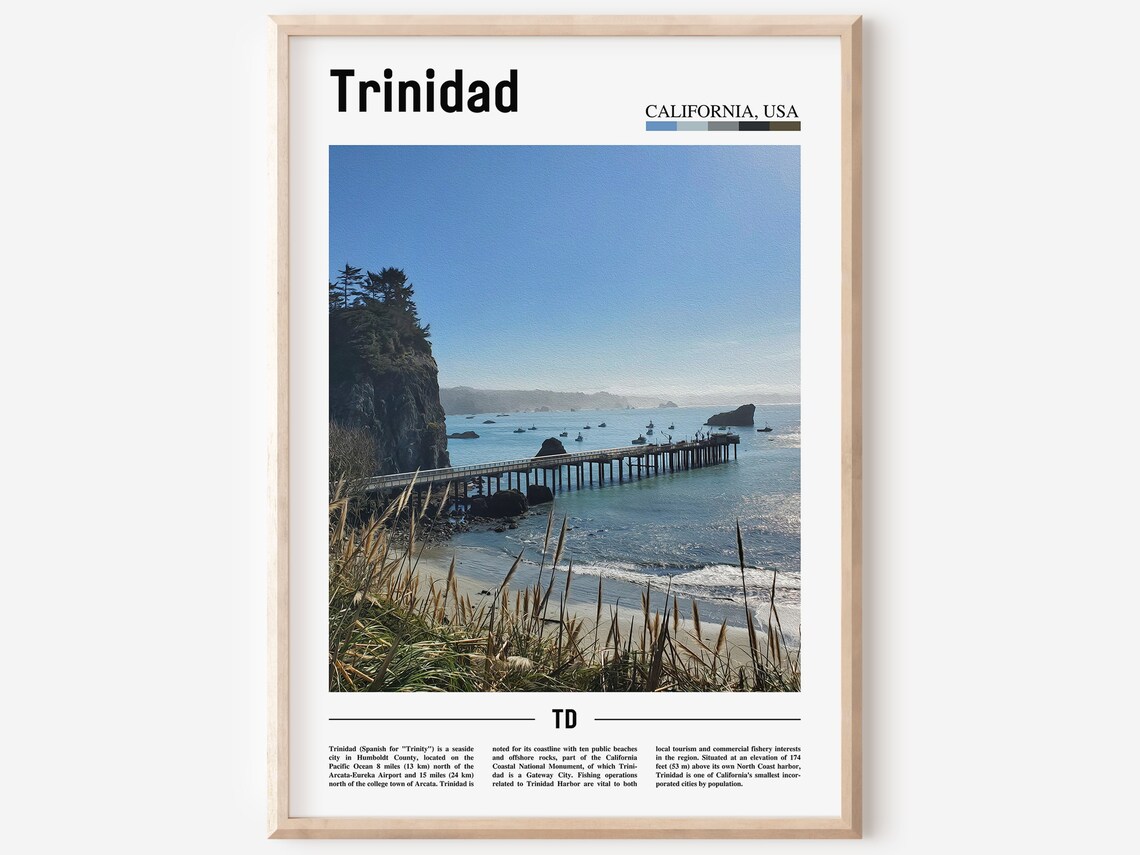 Trinidad Minimal Travel Poster, Oil Painting