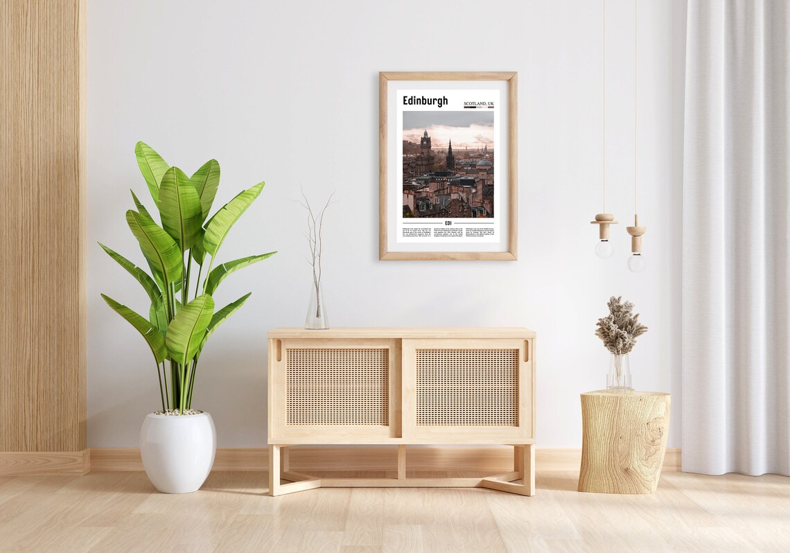 Edinburgh Poster Edinburgh Print Edinburgh Wall Art Minimal Travel Print Minimal City Poster Travel Destination Oil Painting Poster - Image 3