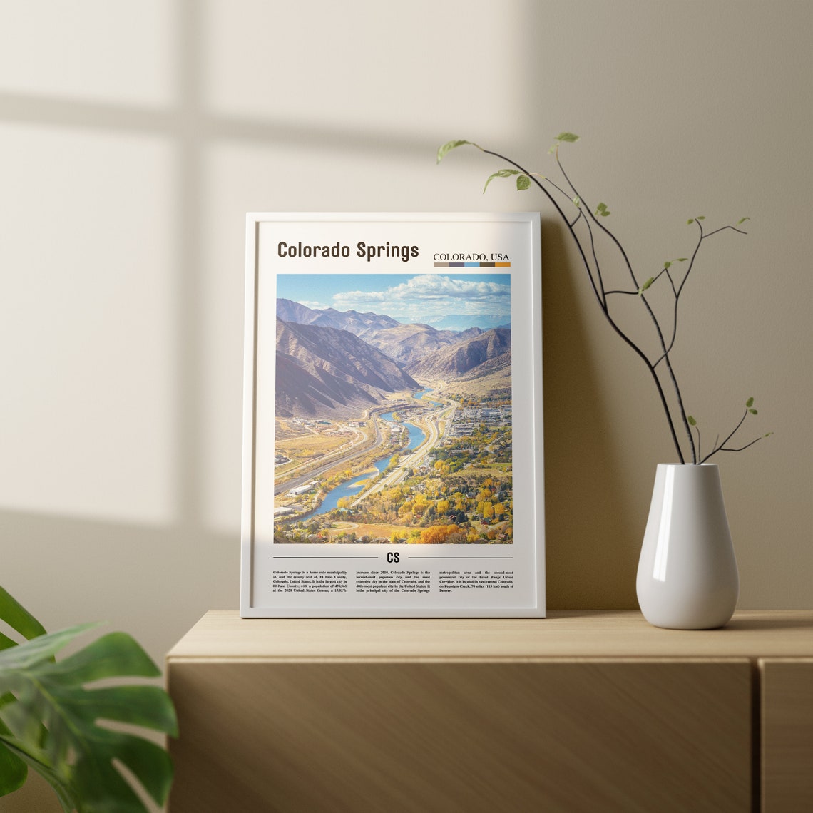 Colorado Springs Print Colorado Springs Poster Colorado Springs Wall Art Oil Painting Poster City Artwork Travel Artwork Travel Wall Art - Image 2