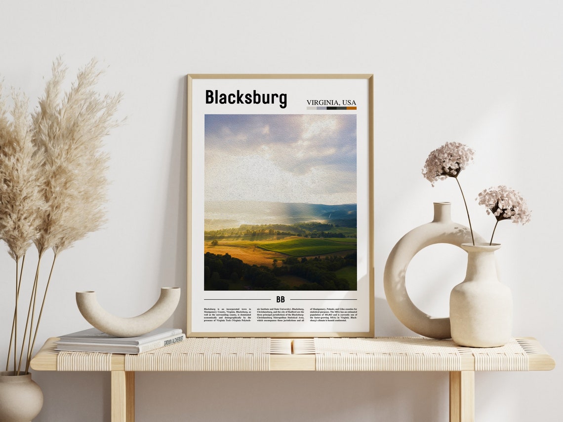 Blacksburg Poster Blacksburg Print Blacksburg Wall Art United States Photo United States Poster United States Print - Image 5