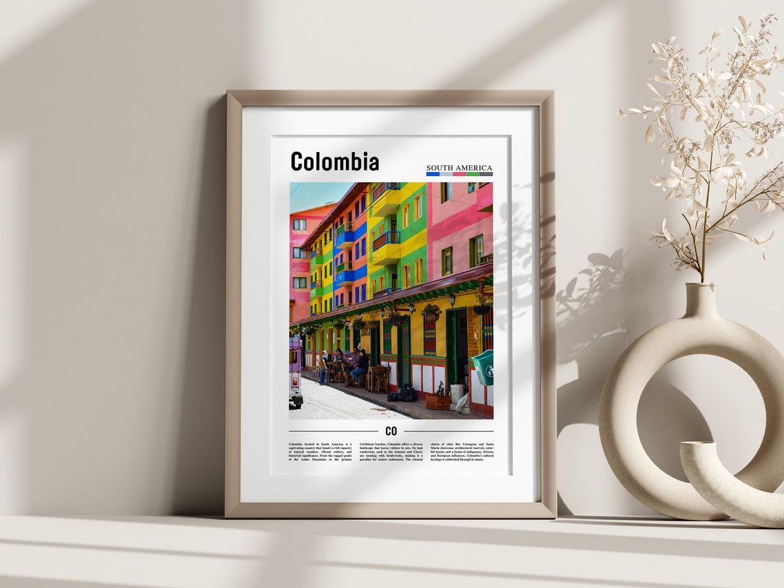 Colombia Travel Poster, South America - Image 3