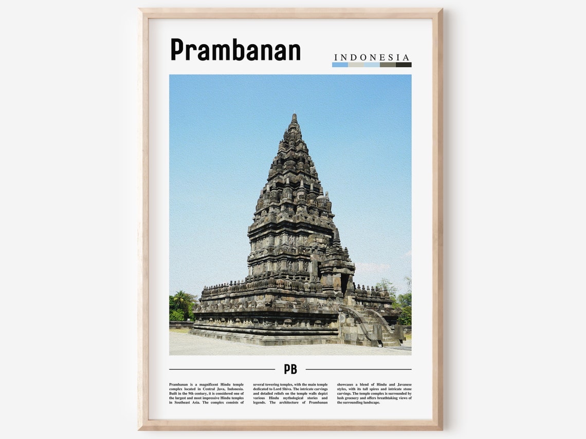 Prambanan Poster Prambanan Print Prambanan Wall Art Asia Print Asia Poster Asia Photo Minimal Travel Poster